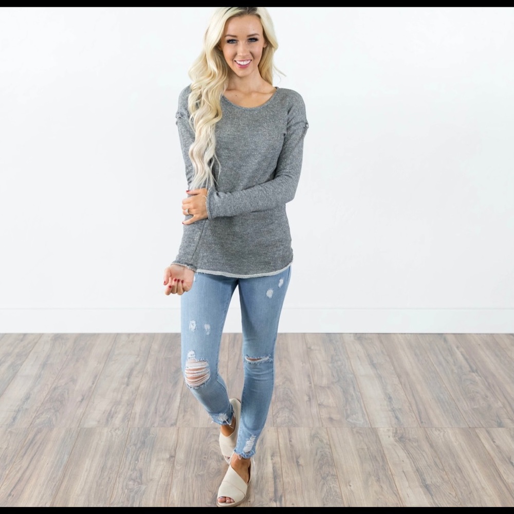 Stevie Hender Late November Top in Charcoal